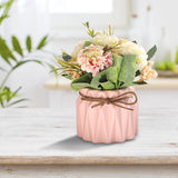 Kunstbloemen in pot, tafeldecoratie, bloemen, 3 stuks, kunstplanten met pot, kunstbloemen, pot, mini-nep-hortensia, kleurrijke kunstbloemen in pot voor thuis, party, bruiloft, tafeldecoratie