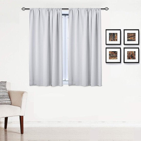 Verduisteringsgordijn, thermogordijn, met plooiband, 135x175 cm