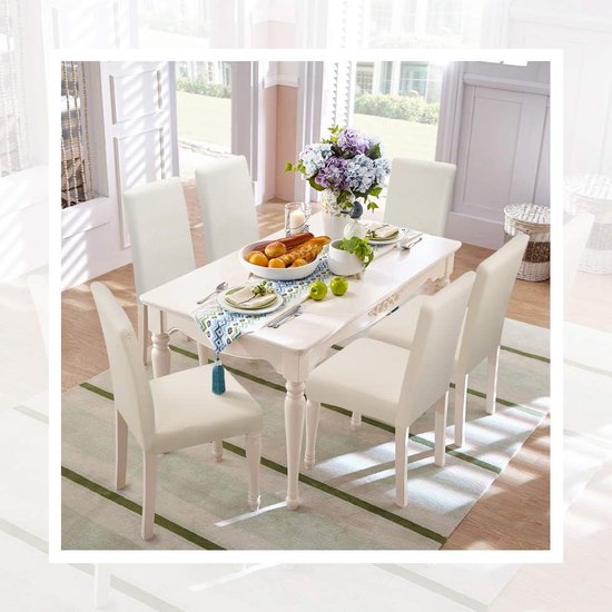 Stoelhoezen, set van 4 of 6 stuks, door stretchaandeel universeel te gebruiken, afneembare stoelovertrek, beschermhoes, voor thuis, in de eetkamer, maar ook voor een moderne bruiloft, decoratie hotel, restaurant