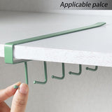 Bekerhouder, kastinzetstuk, mokkenrek, haken zonder boren, haakframe, kopjes, keukenorganizer, onder plank, kopjes, ophangplank, bekerhouder voor stropdassen, riemen, sjaals (2 stuks)