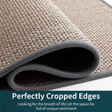 Keukentapijt wasbaar antisliptapijt loper jute imitatieweefsel keukenmat keukenloper vuilvangmat keuken- en eetkamerset natuurrubber achterkant 44 x 75 + 44 x 120 cm