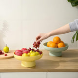 Fruitschaal Fruitmand Multifunctionele Afvoer Fruit Snack Taart Opbergrek Woonkamer Eettafel Fruitstandaard (Geel)
