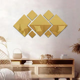 Je ontvangt 7 stuks spiegelstickers, de gecombineerde grootte is ongeveer 80 x 55 cm