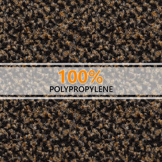 vuilvangmat, voor binnen- en buitendeur, voetveger, deurmat, antraciet-zwart