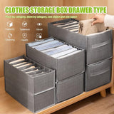 Opbergdozen voor sokken en ondergoed, 46-cellen lade-organizer, opvouwbare dozen, voor het bewaren van sjaals, stropdassen, riemen en andere accessoires (6-delige set)