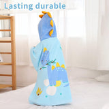 Badponcho met capuchon, voor kinderen, strandhanddoek met capuchon, cartoon, absorberend, strandhanddoek, kinderbadhanddoek met capuchon voor strand, zwemmen, douche, Dinosaurus 2, 58*58cm