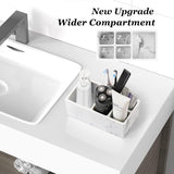 Tandenborstelhouder van hars, 5 tandenborstelvakken, handgemaakte tandenborstelstandaard voor elektrische tandenborstel, tandpasta, grind wit