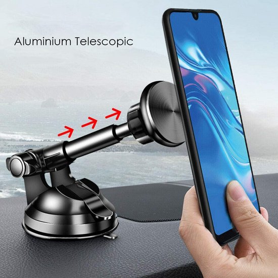 Esenlong Telescopische Auto Magnetische Gsm-Houder Universele Voorruit Dashboard Mount Telefoonhouder