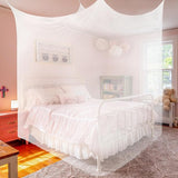 Klamboe tweepersoonsbed (65 x 250 x 1250 cm) - Verbeter je slaapgevoel met een muggennet baldakijn voor queensize bedden, kinderbed en volwassen bedden. (vierkant zonder deur)