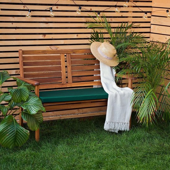 Tuinbankkussen, zitkussen, voor patio, meubels, 2-zits, waterafstotend, zacht en duurzaam materiaal, comfortabele en lichte vezelvulling, gemakkelijk te reinigen (groen)