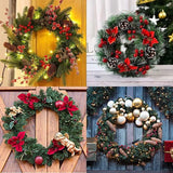 2 stks 35 cm Metalen Krans Frame Draad Krans Ringen voor Kerstmis Nieuwjaar Party Home Decor DIY Craft Supplies (groen)