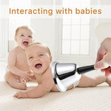 Set van 4 tafelbel, receptiebel, chromen tafelbel, handbel, tafelbel, oproepbel voor hotels, recepties, bars, keukens, scholen, restaurants, scholen en magazijnen, zilver