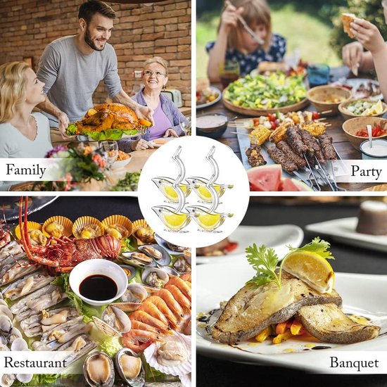 4 stuks handmatige citroenpers, transparante citroenpers, handmatige citroenpers van acryl, draagbare transparante fruitpers, handpers voor sinaasappel, citroen, granaatappel, keuken en bar