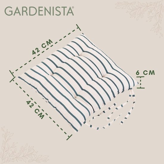 Tuinstoel bedrukt zitkussen, waterafstotend en van hoge kwaliteit, antislip holle vezelvulling, getuft pad, ideaal voor binnen en buiten,