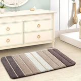 Badkamertapijt, antislip, badmat, 50 x 80 cm, absorberend, zacht, machinewasbaar, voor badkamer, lichtbruin