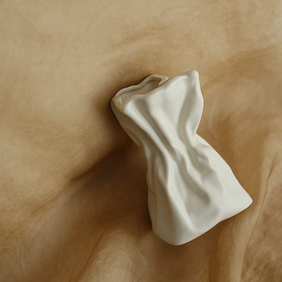 Papieren zak keramische vaas Crinkle papieren zak ontwerp voor bloemstukken, woonkamer en eettafeldecoratie