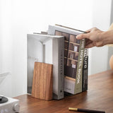 Wooden Bookends Bookend Book Holder for Shelves Decorative Bookends Bookends (Acacia - 1 Pair)