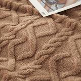 Knuffeldeken 150 x 200 cm, woondeken, lamsdeken, pluizige zachte bankdeken, fleecedeken, bankdeken, warme knuffeldeken voor bed, bank, bruin