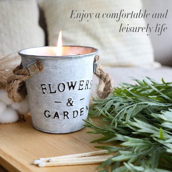 Citronella Kaarsenset, geurkaarsenset, 2 stuks, 100% sojawas, groot, decoratief en zomercadeau, perfect voor kamperen, grillen, picknicks, tuin, slaapkamer, binnen en buiten, 383 g/50 uur