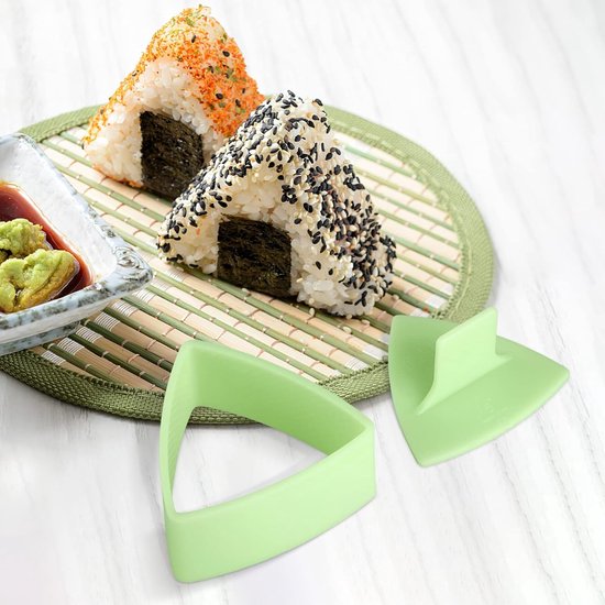 Driehoek Sushi-vorm Sushi Mold Maker Driehoek Sushi Rijst Ball Vorm Accessoires DIY Tool (Lichtgroen)
