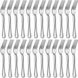 Roestvrijstalen tafelvorkenset 20 cm, prachtige hooggepolijste vorkenset voor thuis/restaurant/feest, vaatwasmachinebestendig