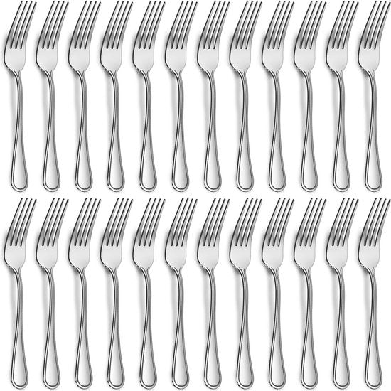 Roestvrijstalen tafelvorkenset 20 cm, prachtige hooggepolijste vorkenset voor thuis/restaurant/feest, vaatwasmachinebestendig