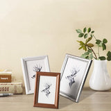 Fotolijst, houten lijst met glasplaat, set van 5 stuks