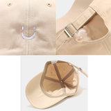 Honkbalpet voor dames en heren, katoen, smiley, baseballpet, uniseks, verstelbaar, zonnehoed, zonnehoed voor sport, reizen, buiten