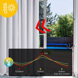 Deconovo Gordijnen Verduisterend met Lussen, Ondoorzichtige Kerst Gordijnen met Warmtewerende Stof voor Woonkamer, 140x175 cm (B x H), Grijswit, set van 2