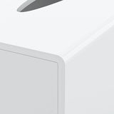 Cosmetische doekdoos, 25,0 x 13,0 x 9,0 cm, acryl, tissuedoos met magnetische afdekking voor eetkamer, badkamer, slaapkamer, auto, kantoor, wit