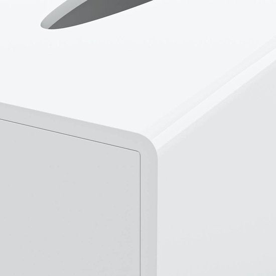 Cosmetische doekdoos, 25,0 x 13,0 x 9,0 cm, acryl, tissuedoos met magnetische afdekking voor eetkamer, badkamer, slaapkamer, auto, kantoor, wit