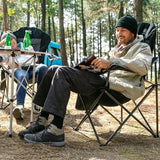 Opvouwbare campingstoel 160 kg Draagvermogen Ultragroot met stoel met hoge rugleuning Comfortabele gevoerde klapstoel Camping Tuin Balkon Strand Campingstoel Tuinstoel