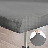 Barpoef Slipcovers met backresthoes, stretch stoelhoes, verwijderbare hoezen voor korte draaistoel, eetkamerstoel, barkruk met achterrest (geen stoelen) (donkergrijs, 4 stuks)