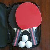 Tafeltennisbatjes set met 2 batjes en 3 ballen in zak, tafeltennis set batjes ballen ping pong set (kleur willekeurig)