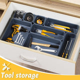 Lade-organizer, opbergsysteem, 32-delige lade-organizer voor kantoor, 3 maten, antislip lade-organizer voor bureau, badkamer, keuken, gebruiksvoorwerpen