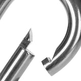 2 x karabijnhaken - premium karabijnhaak van weerbestendig roestvrij staal 304 - stalen haken met 180 kg draagvermogen / WLL voor sleutelhangers, tuin, huishouden, handwerk, 100 x 10 mm