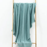 Gebreide deken voor bank fauteuil bed interieur zacht warm gezellig lichtgewicht lente zomer herfst 50x60 inch blauwgroen