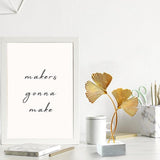 Ginkgo Bladornamenten, Gouden Ginkgo Blad Desktop Decoratie Sculptuur Modern Creatief Huisdecoratie Accenten Standbeeld voor Kantoor Slaapkamer Boekenplank (Goud)