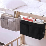 2 stuks, bedhangers, organizer, hangende opbergtas, waterdichte bedtassen voor afstandsbediening, bedhek, boek, tijdschrift, koptelefoon, kranten (zwart/beige)
