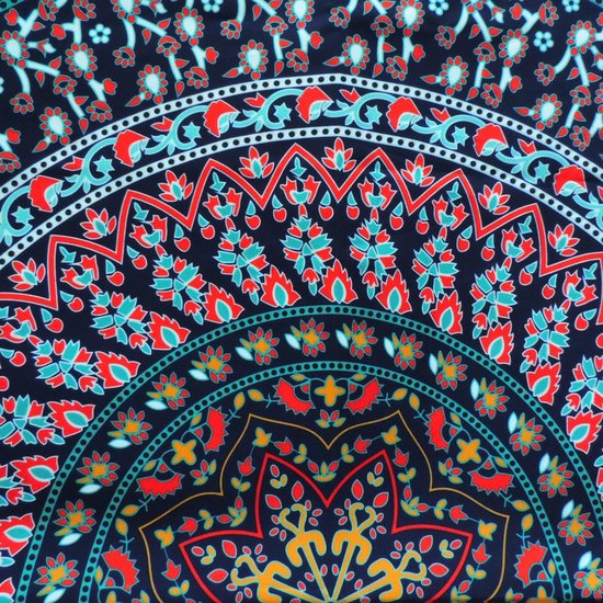 Mandala muurhangend Boheems Indiaas tapijt yoga hippie psychedelische decoratieve doek groot tafelkleed 210 x 150cm