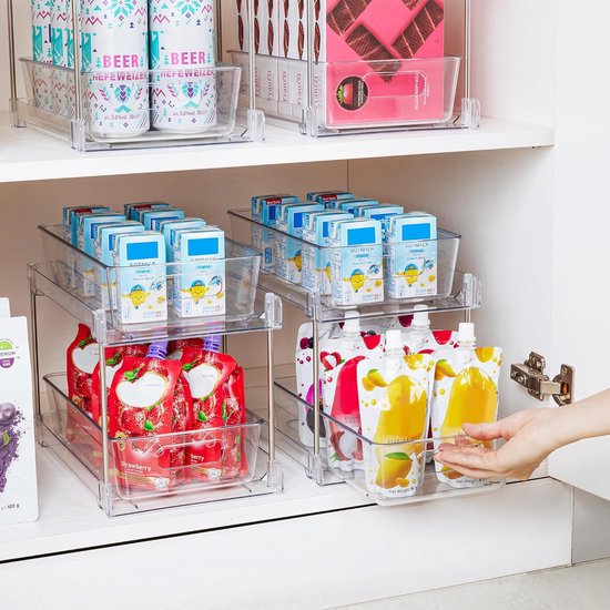 Duidelijke 2-laags organizer met verdelers