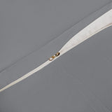 Beddengoed 3-delig geborsteld microvezel dekbedovertrek 240 x 220 cm + 2 kussenslopen 65 x 65 cm met ritssluiting donkergrijs