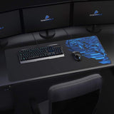 Computer Titanwolf muismat, XXL, 900 x 400 mm, met wolfmotief aan de zijkant, verbetert nauwkeurigheid en snelheid, ook geschikt voor Roccat Razer Logitech Muis en toetsenbord, type 3