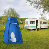 pop-up omkleedtent, toilettent, douchetent voor op de camping, mobiel voor buiten, draagbare tent ten behoeve van privacy, blauw