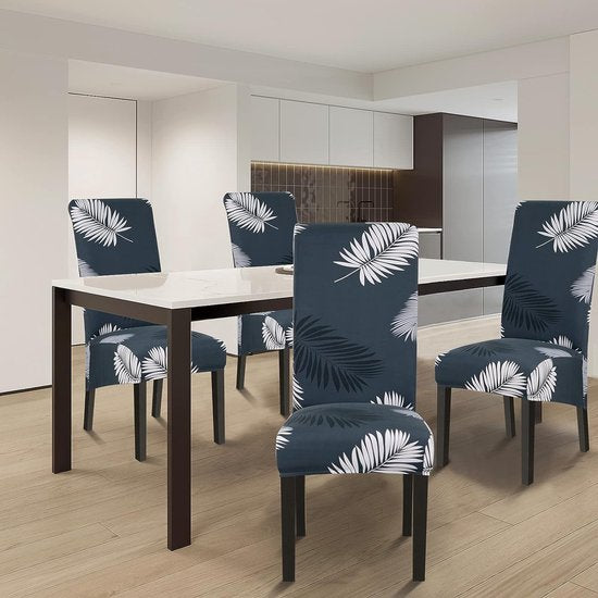 Stoelhoes XL, set van 6 stretch stoelhoezen, kantelbare stoelen, XL, voor eetkamerstoelen, elastaan, universele stoelhoes, grote eetkamerstoel hoezen voor stoel, eetkamer, hotel, banket, grijze