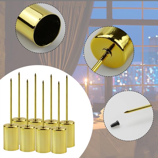 8 stuks adventskrans kaarsenhouders retro staafkaarsenhouder adventskrans gouden kaarsenhouder adventskrans kaarsenstandaard, geschikt voor adventskrans-plantenbak, kerstdecoratie