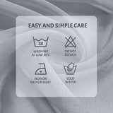 Voile gordijnen met oogjes, halftransparant, kort, linnenlook, voorhang, vitrage, grijs, 225 x 140 cm (h x b) voor woonkamer, slaapkamer, kinderkamer, set van 2