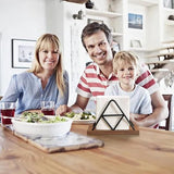 Servethouder van metaal en hout, servethouder hout, servetdispenser, metalen servettendispenser, servetstandaard voor tafels, eten, keuken, restaurant, picknick (zwart)