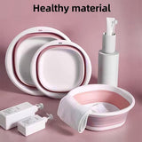opvouwbare spoelbak, rond, 9 l, opvouwbare kuip, multifunctionele opvouwbare wasmand, campingkom, wasbak met handgrepen voor reizen, camping, badkamer en keuken (31 cm, roze)