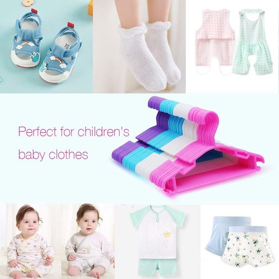 Kleerhangers voor kinderen baby 40 stuks 27 cm met 3 stuks kleerhangers organizer